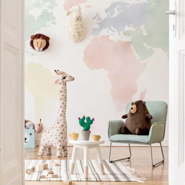 Papel pintado adhesivo (321 x 260 cm) Cute World Multicolor