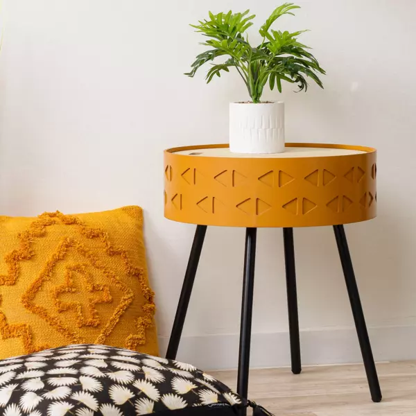 Tr�kiste bord i tr� (H45 cm) Shiro Sennepsgul