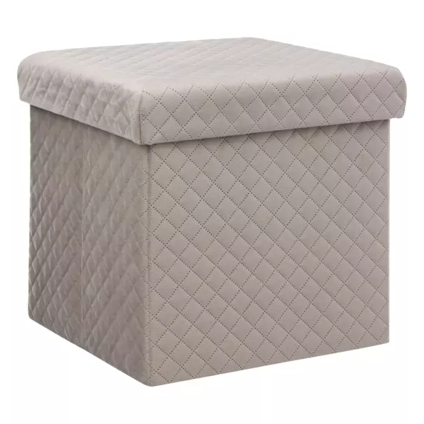 Opvouwbare hocker velours Jack Linnenkleur