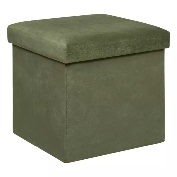 Pouf portaoggetti Lilou Verde cachi