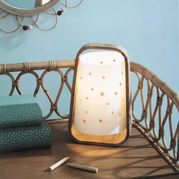 B�rnelampe til bord (H26,5 cm) Hvid Stjerne