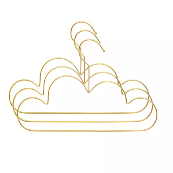 Lot de 3 cintres enfant m�tal Cloud Or