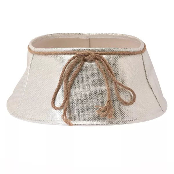 Zierkorb f�r Baumst�nder mit Schleife Silber