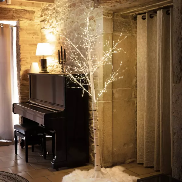 Verlichte berkenboom Lumina H220 cm Warm wit