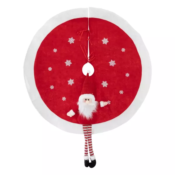 Tappeto per albero rotondo Babbo Natale