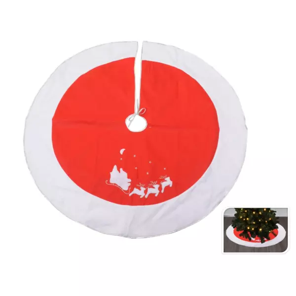 Rond kerstboomtapijt Traineau