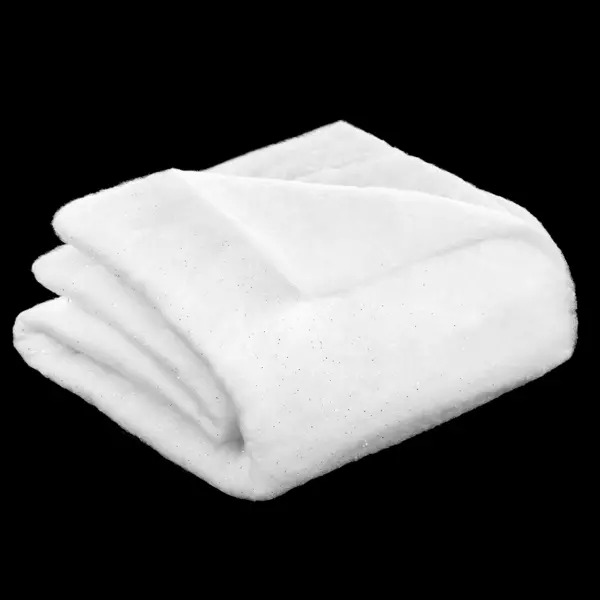 Rektangul�rt sne-t�ppe (100 x 100 cm) Hvidt med glimmer