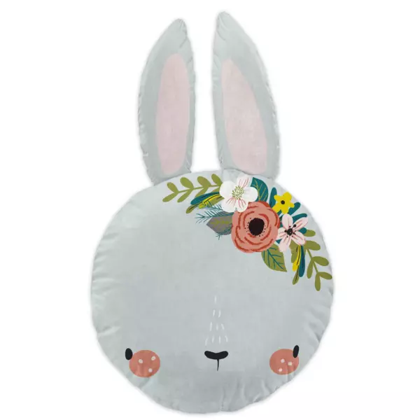 Coussin enfant Lapin (30 cm) Jardinage Blanc