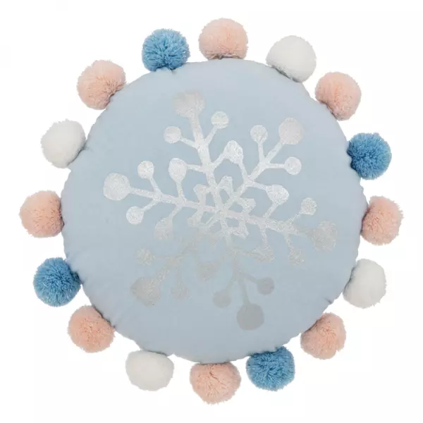 Sierkussen rond kind (35 cm) Hiver Blauw