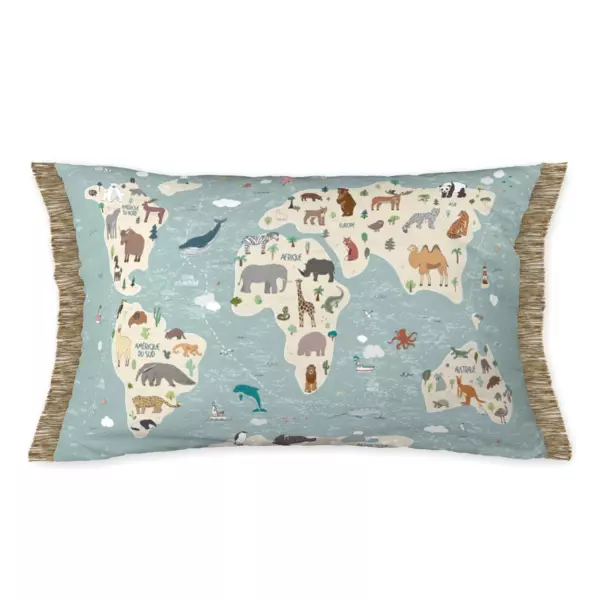 Coj�n rectangular Mapa Azul