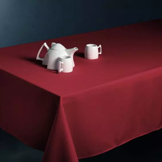 Nappe rectangulaire anti tache (150 x 300 cm) Lina Rouge bordeaux