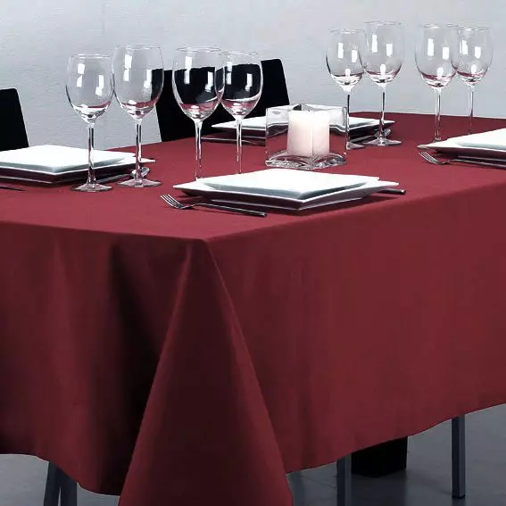 Nappe rectangulaire anti tache (140 x 240 cm) Lina Rouge bordeaux