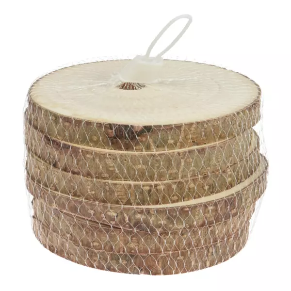 Lot de 6 dessous de verre Rondins Naturel