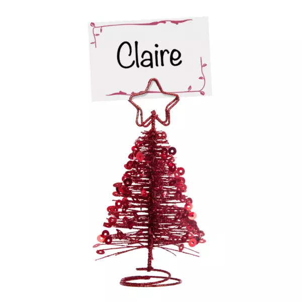 Platzkartenhalter Tanne Rot