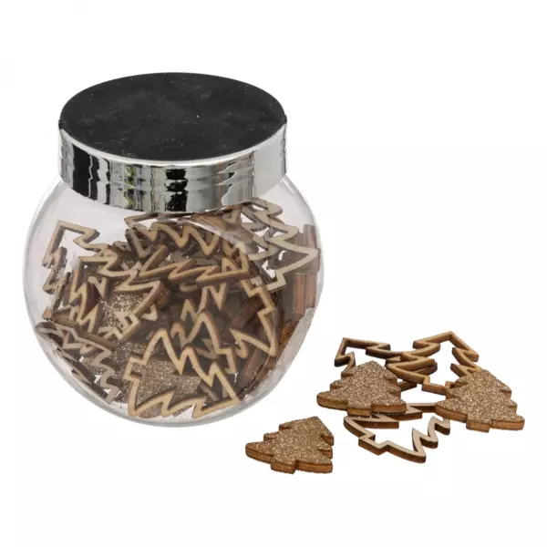 D�corations � parsemer (20 gr) Petits sapins en bois
