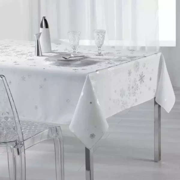Rektangul�rt juledug (150 x 300 cm) Constellation Hvid