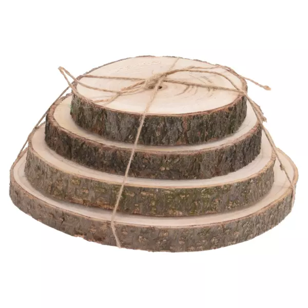 Lote de 4 rondins Paulownia Natural

