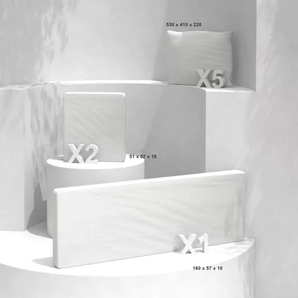 Coussins de remplacement pour salon de jardin Calvi 5 places Blanc