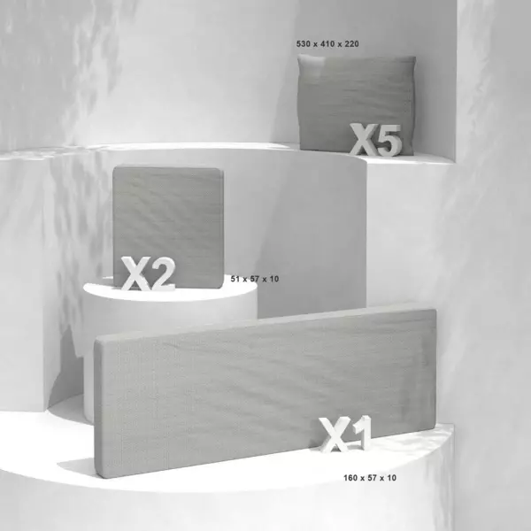 Cuscini di ricambio per salotto da giardino Calvi 5 posti - Tortora