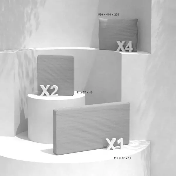 Fundas de coj�n de reemplazo para el conjunto de jard�n Calvi 4 personas - Gris claro