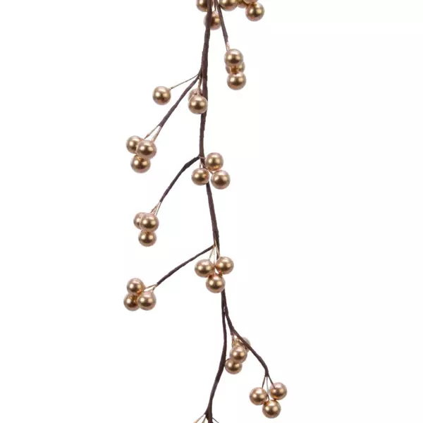 Versierde natuurlijke guirlande (125 cm) C�l�nia Goudkleurig