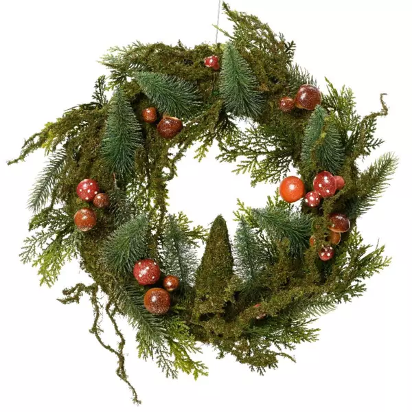 Weihnachtskranz mit Pilzen D60 cm