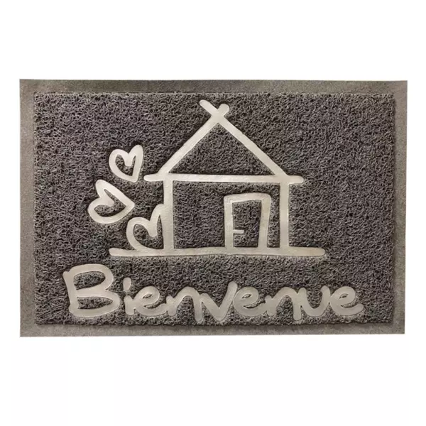 Tappeto d'ingresso (60 cm) Bienvenue Grigio