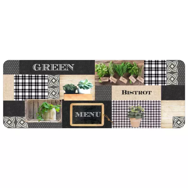 Multifunktionelt t�ppe (45 x 120 cm) Green Bistrot Gr�n og sort