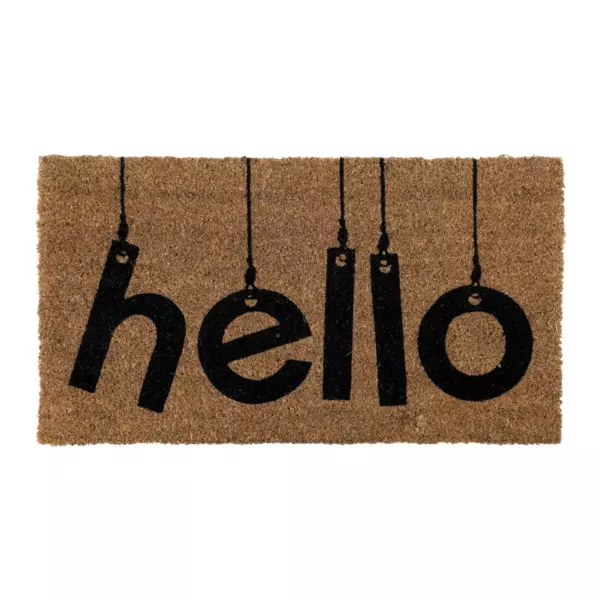 Fu�matte Kokosfasern (60 cm) Hello Schwarz