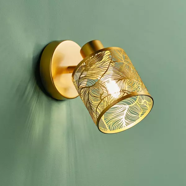 Wandleuchte Calathea Goldfarben