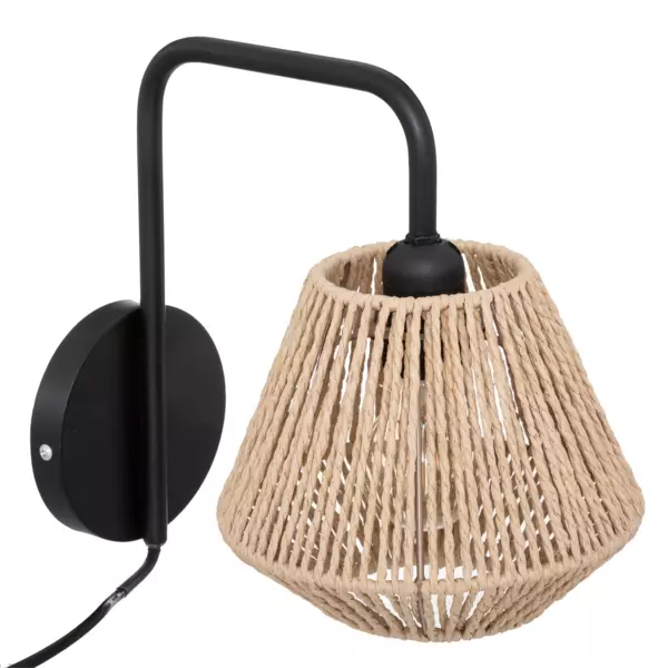 Lampada da parete corda (H25 cm) Jily Naturale