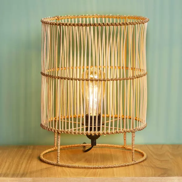 Lampada da tavolo bamb� (H34 cm) Mia Beige