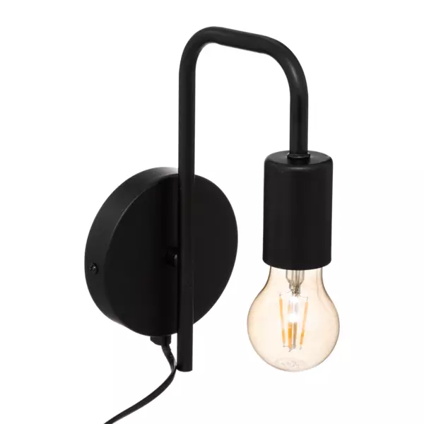 Væglampe i metal (H25 cm) Keli Sort