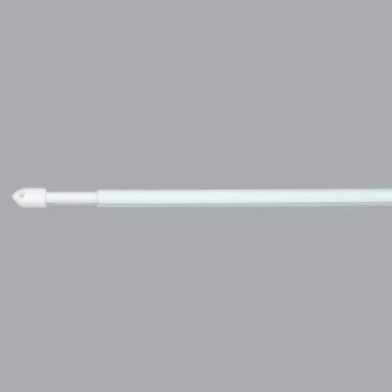 S�t med 2 justerbare runde gardinst�nger (L40 til 60 cm) Rona Hvid