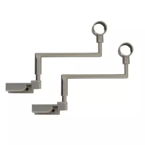 2er Set Stangenhalter Fix'vit (L180 - D20 mm) Silber