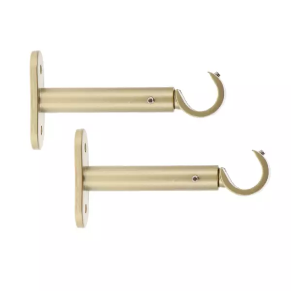 2er Set Vorhangstangenhalter ausziehbar (L90 - L150 / D20 mm) Jim goutti�re Gold