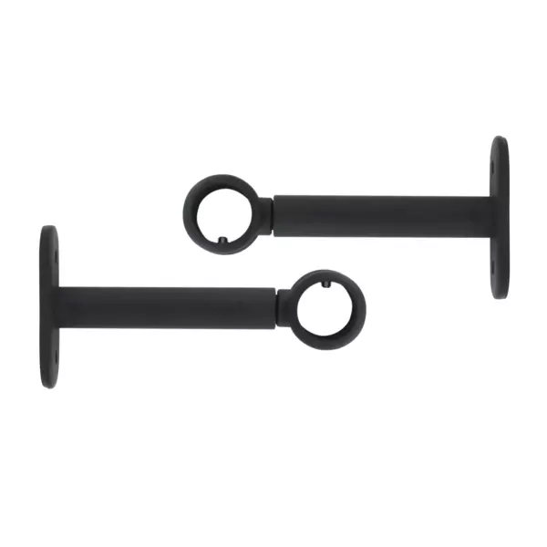Set van 2 verstelbare steunen (L90 � L150 / D20) Zwart mat