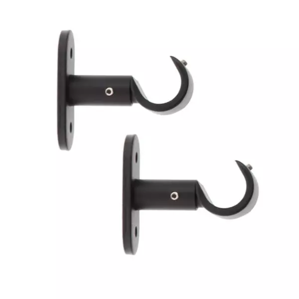 Set di 2 supporti fissi  (L50 / D20 mm) Jim goutti�re Nero opaco