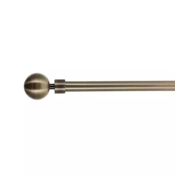 Set ausziehbare Gardinenstange (L120 - L210 cm / D16 mm) Ariane Bronze