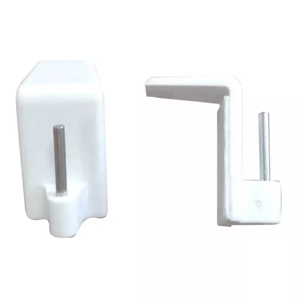 Lot de 4 supports adh�sifs sp�cial PVC Blanc