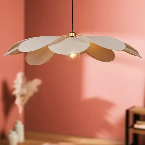 Hanglamp Petaal Linnen (D90 cm) Margaux Beige
