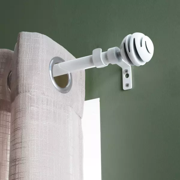 Kit de barra extensible (L210 - L380 cm / D19 mm) Villalouise blanco laqueado