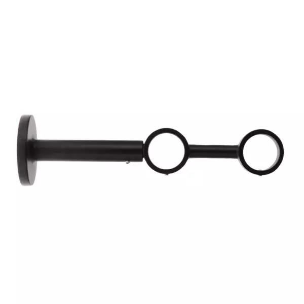 Supporto doppio regolabile (L190 - 230 / D28) Lino Nero opaco