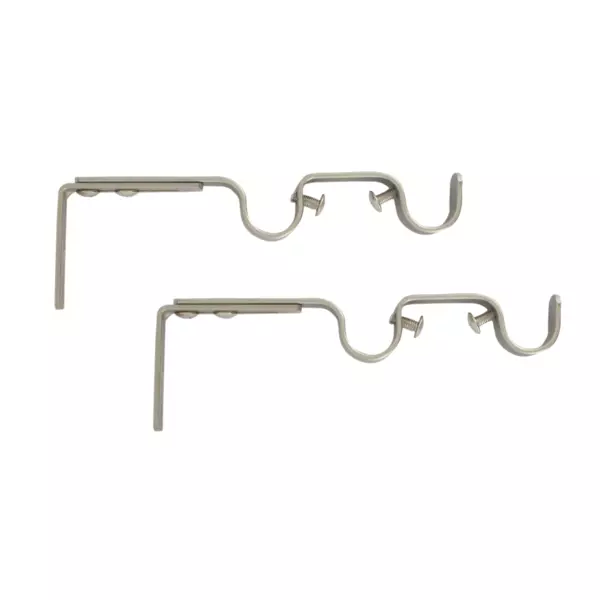 Set di 2 supporti doppi regolabili (L165 - L190/ �20 mm) Argento