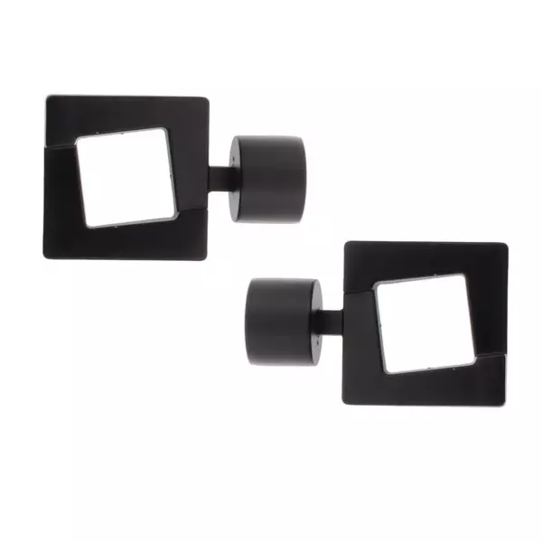 Lot de 2 embouts tringle (D28 mm) Lino Upper east side Noir mat
