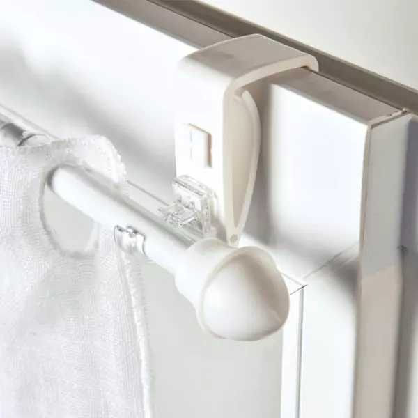 Lot de 2 supports tringle Clip Blanc