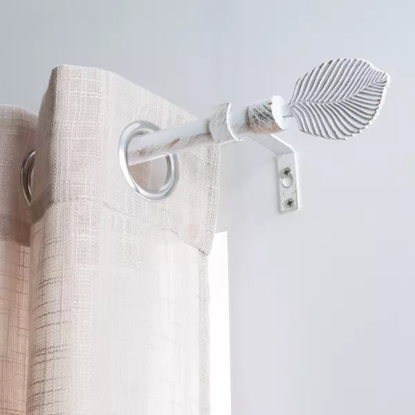 Kit de barra extensible (L120 - L210 cm / D19 mm) Exotica Blanco y oro