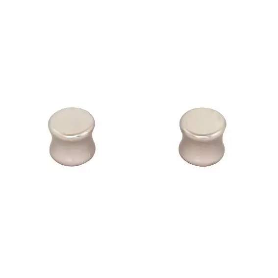 Set di 2 tappi terminali (D20) Argento opaco