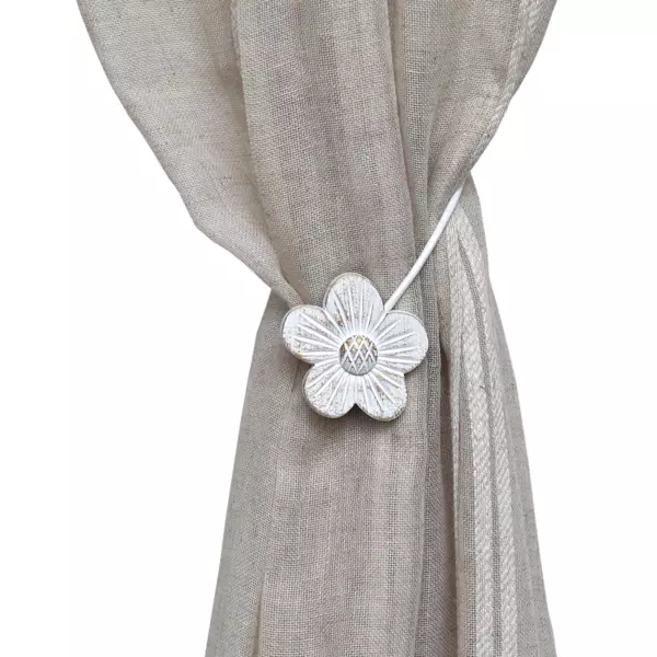 Embrasse rideau aimantée Valentine Blanche