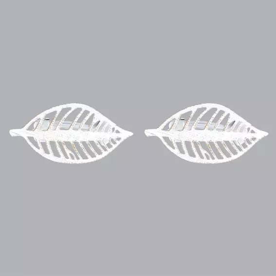 Lot de 2 pinces rideau pivotantes Stockholm Blanc